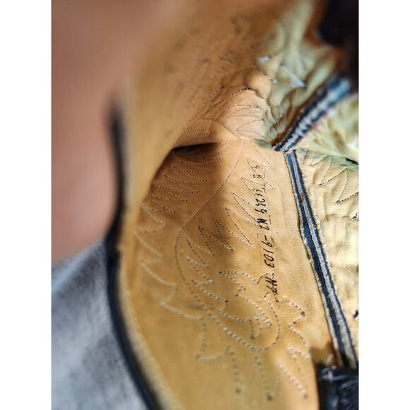 Pardavale Slim Cowboy Boots Men’s 9B Black Leather Handmade Mexico Western - Picture 9 of 9